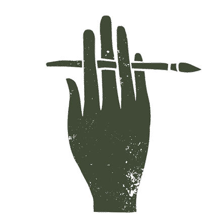 Spier-Illustration-painters-hand (green 2) 1