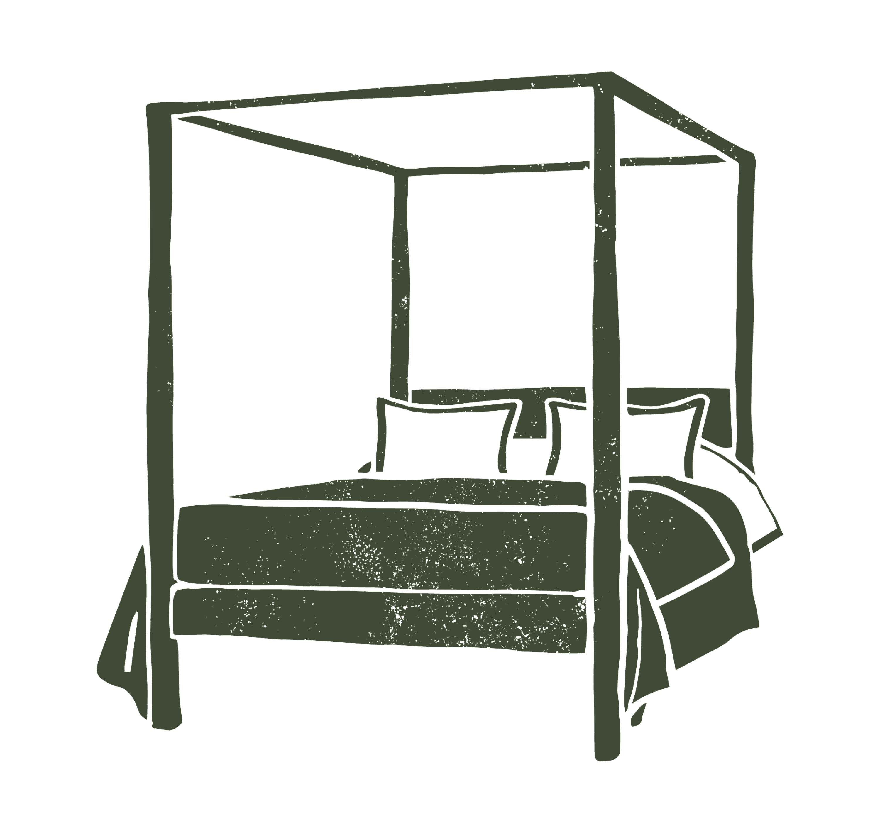 Spier-Illustration-4-poster-bed (green)